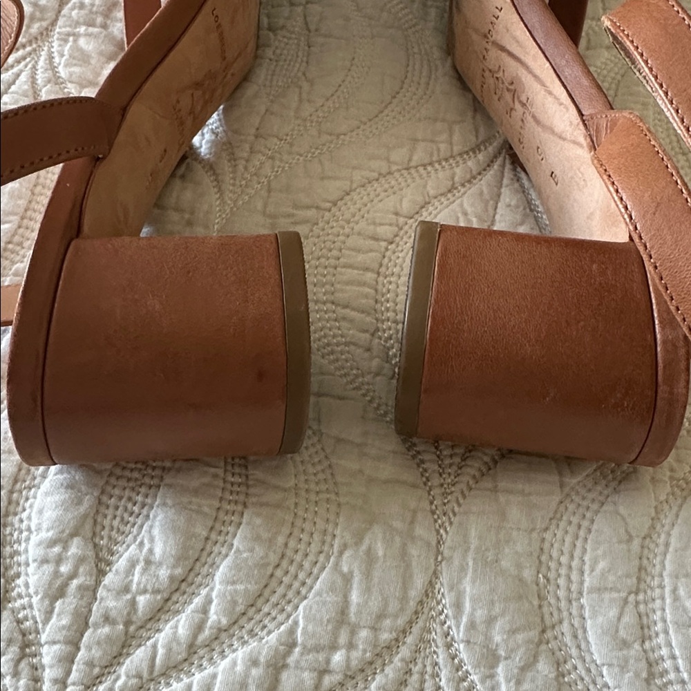 LOEFFLER RANDALL Brown Bow Block Heel Sandals - Picture 5 of 6